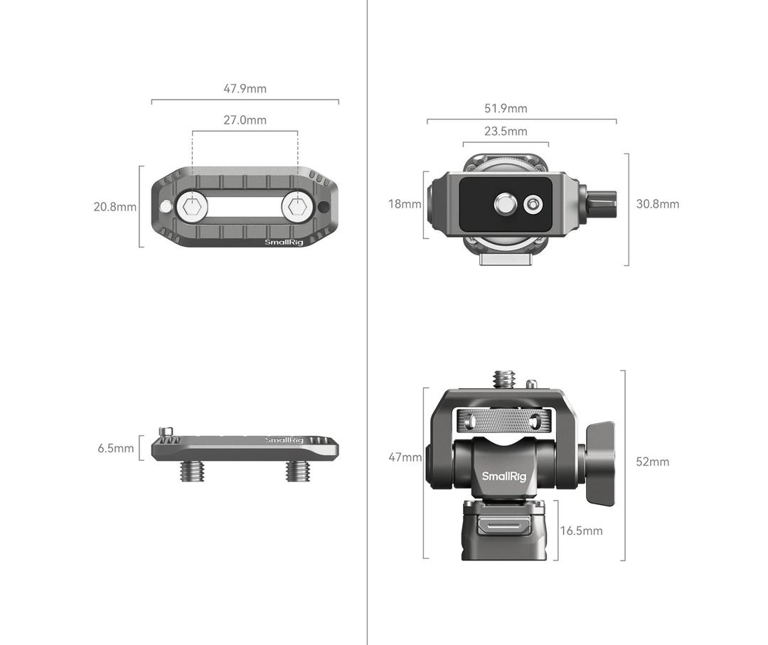 SmallRig 4489 HawkLock QR Rosette Magic Arm (11