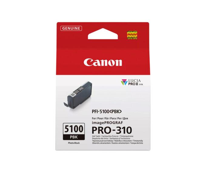 Canon Ink Cartridge for imagePROGRAF PRO-310 - PFI-5100PBK (Photo Black)