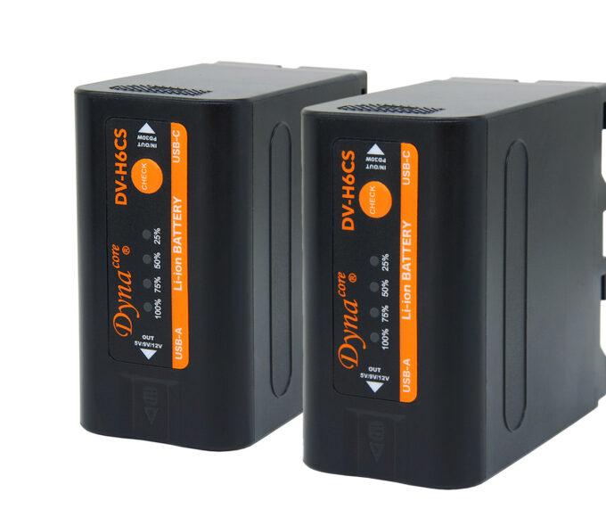 Dynacore DV-H6CS High-Capacity 75.6Wh, 10500mAh Battery (NP-F970) - 2 Pieces Pack