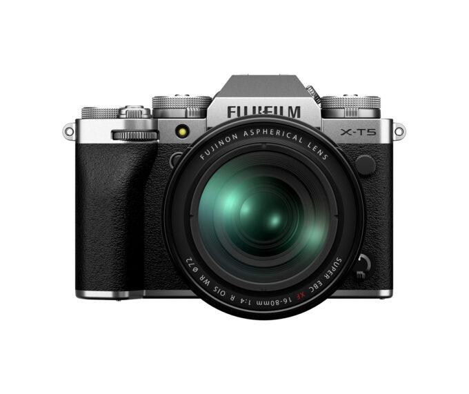 FUJIFILM X-T5 with XF 16-80mm f/4 R OIS WR Lens (Silver)