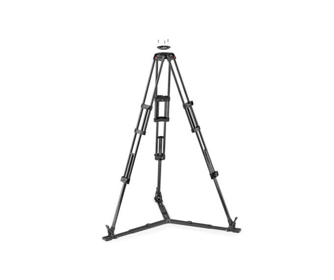 Manfrotto MVTTWINGC CF Twin Leg with Ground Spreader Video Tripod 100/75mm Bowl