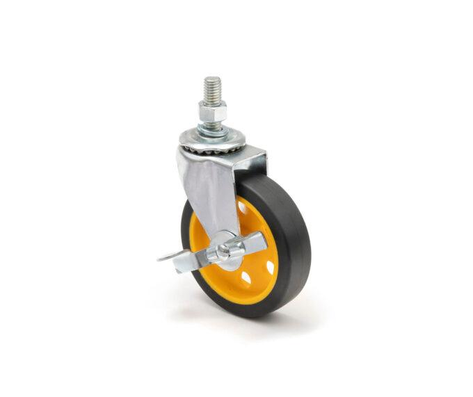 RockNRoller RCSTR4X1 Caster with Brake 4" x 1" (Pack of 2 for R2 & R6)