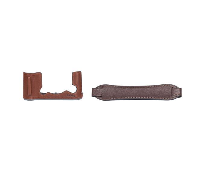 SmallRig 4710 Leather Half Case Kit for FUJIFILM X-T50 (Brown)