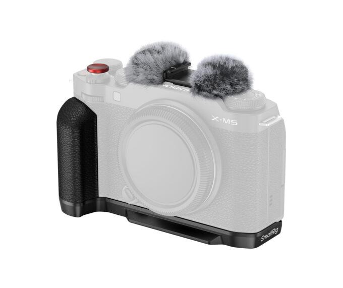 SmallRig 4876 L-Shape Mount Plate with Silicone Handle for FUJIFILM X-M5 (Black)