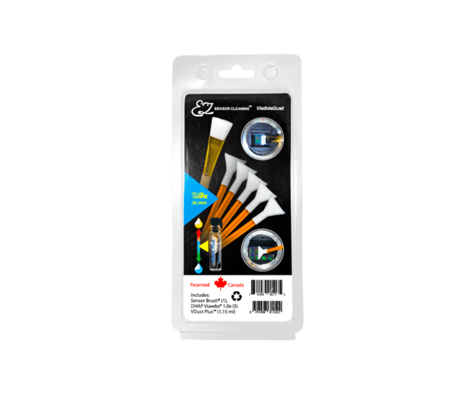 VisibleDust EZ Sensor Cleaning Kit PLUS with VDust Plus, 5 Orange DHAP 1.0x Vswabs and Sensor Brush