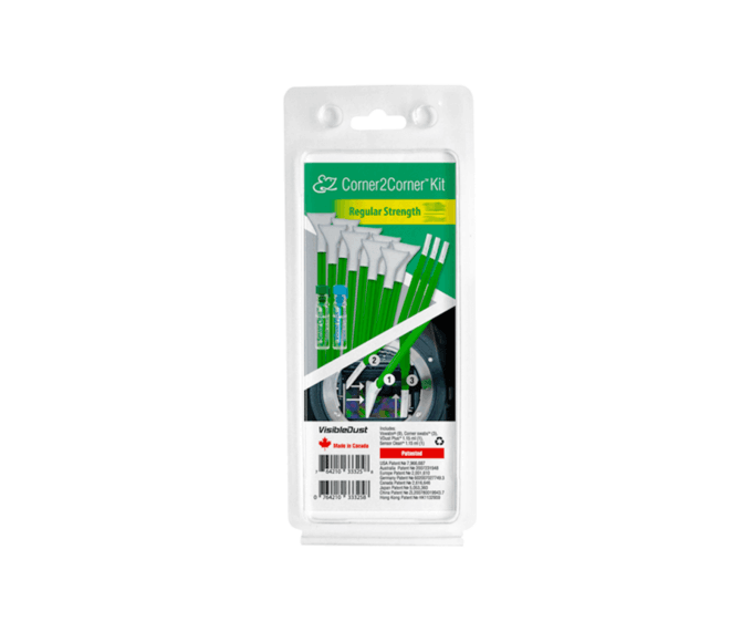 VisibleDust EZ Corner2Corner Regular Strength Kit with (1.0x) Green MXD-100 Vswabs