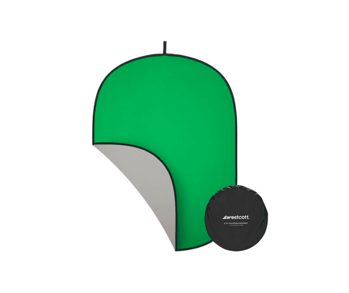 Westcott Collapsible 2-in-1 Gray and Green Screen Backdrop (5 x 6.5')