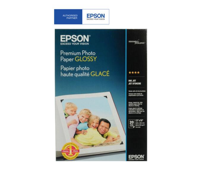 Epson Premium Glossy A3+, 13" x 19" Photo Paper (20 sheets)