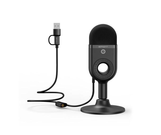 SmallRig 3491 simorr Wave U1 USB Condenser Microphone (Black)