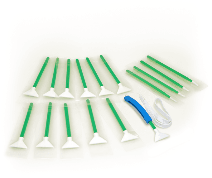 VisibleDust Green MXD-100 VSwabs (1.0x / 24mm Swab Size, 12 Per Pack) with Bonus CurVswab Handle and Corner Swabs