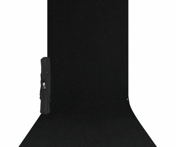 Westcott X-Drop Wrinkle-Resistant Backdrop Kit - Rich Black Sweep (1.5 x 3.7m)