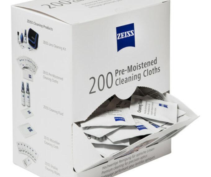 Zeiss Pre-Moistened Cleaning Wipes (200-pack)