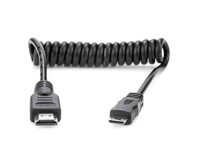 Atomos Coiled Micro HDMI to Full HDMI Cable (30cm)