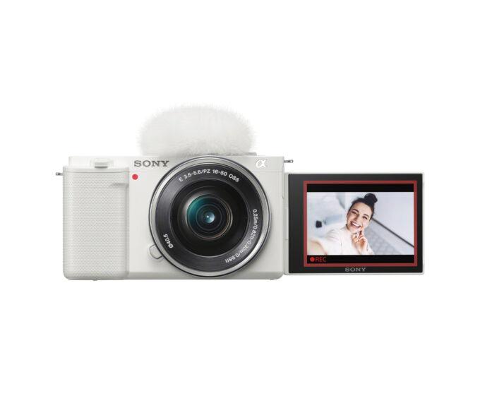Sony ZV-E10 Body with 16-50mm Power Zoom Lens (White)