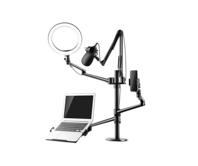 UP ZB-2 Live Stream Multi Arm with Ring Light / Desk Top (Black)