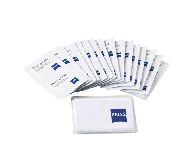 ZEISS Pre-Moistened Cleaning Wipes (20-pack) with Microfibre Cloth