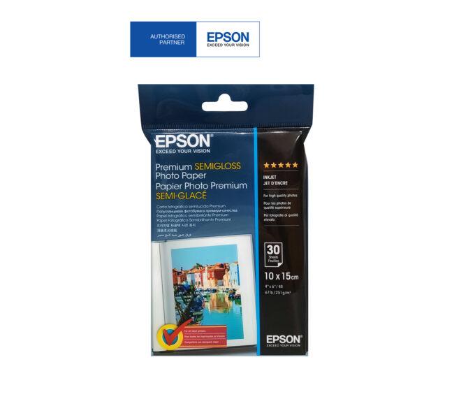 Epson Premium Semi-gloss Photo Paper 4R 4x6” (30 sheets)