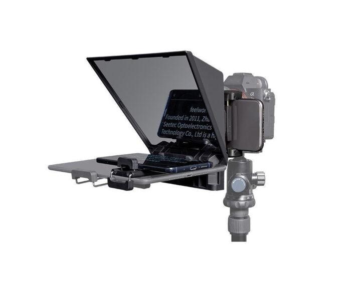 Feelworld TP2A Portable 8" Teleprompter for DSLR, Tablet, Smartphone with Remote Control