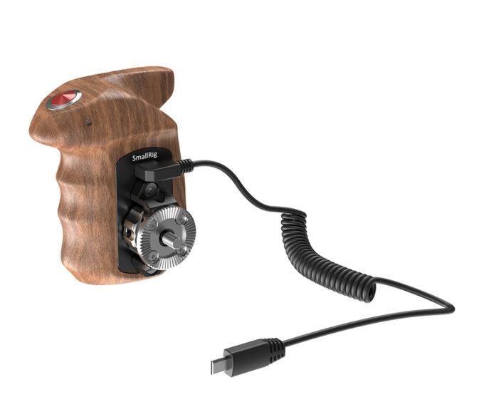 SmallRig HSR2511 Right Side Wooden Hand Grip with Record Start/Stop Remote Trigger for Sony Mirrorless Cameras