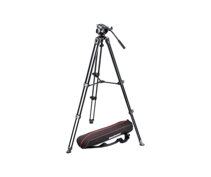 Manfrotto MVK500AM Tripod with Fluid Video Head Lightweight with Side Lock