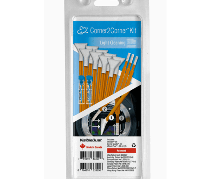 VisibleDust EZ Corner2Corner Light Cleaning Kit with 1.0x Orange DHAP Vswabs