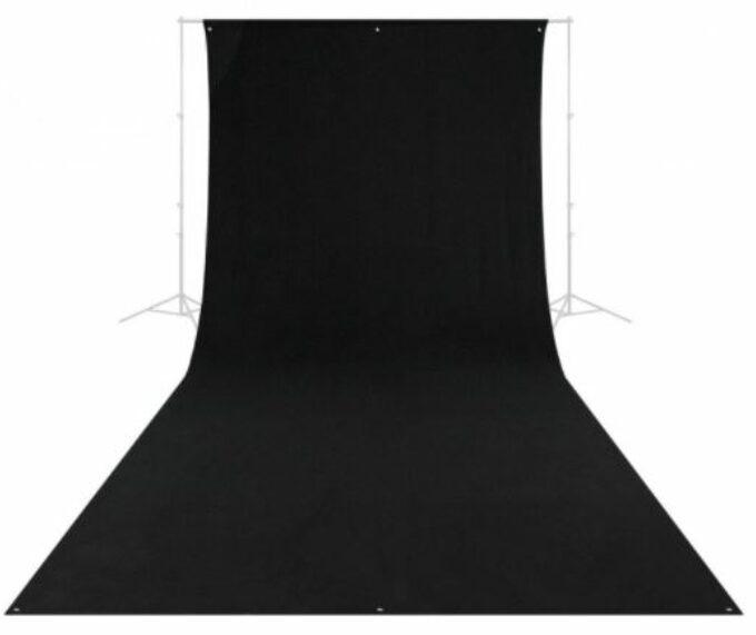 Westcott Wrinkle-Resistant Backdrop - Rich Black (9' x 20')
