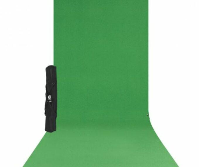 Westcott X-Drop Wrinkle-Resistant Backdrop Kit - Chroma-Key Green Sweep (1.5 x 3.7m)