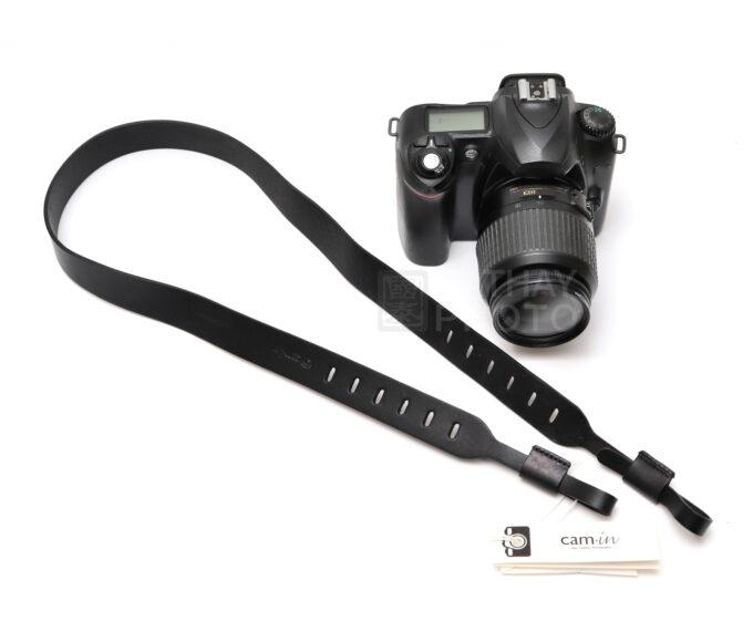 Cam-in Leather Camera Strap - CAM2402 (Black)