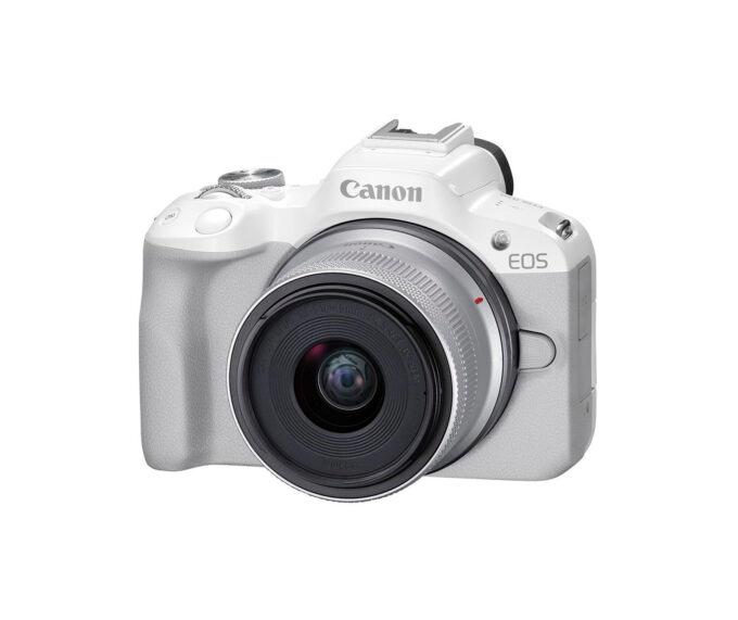 Canon EOS R50 Body with RF-S18-45mm f/4.5-6.3 IS STM (White)
